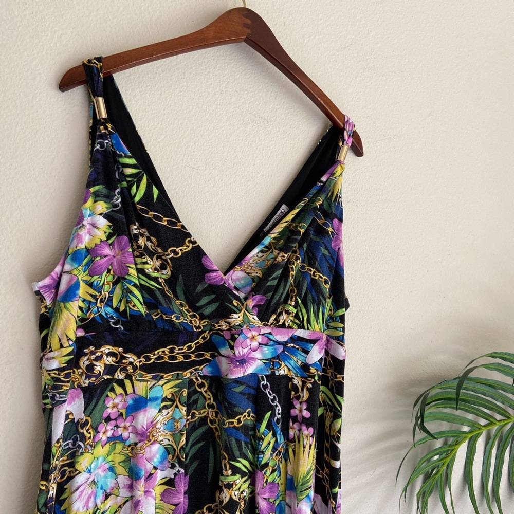 Jennifer Lopez gold and silver long flower dress